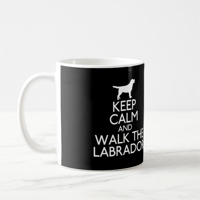 Keep Calm Black Labrador Coffee Mug (Left)