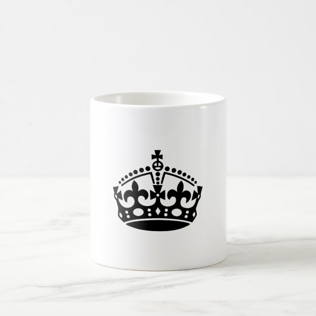 Keep calm black victory crown coffee mug (Center)