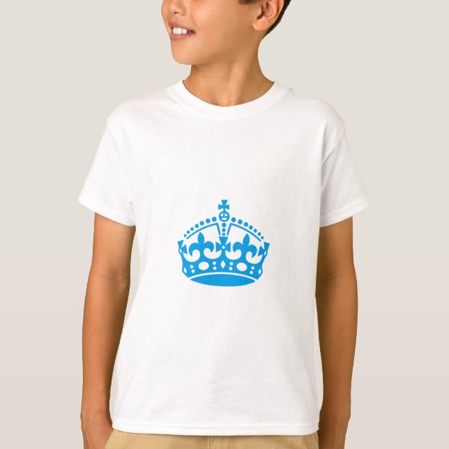 Keep calm blue victory crown T-Shirt (Front)