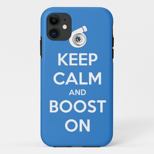 keep calm boost  car turbo engine tuner super musc Case-Mate iPhone case (Back)