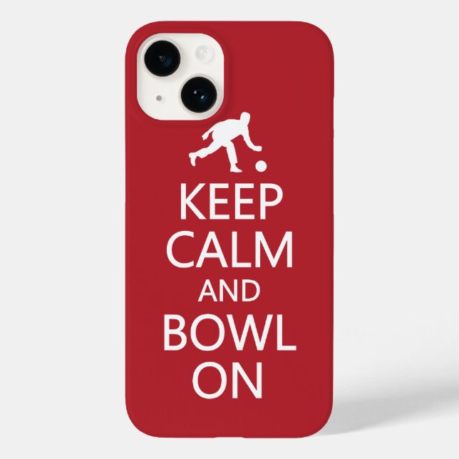 Keep Calm & Bowl On custom colour Blackberry case (Back)