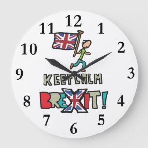 Keep Calm Brexit Large Clock