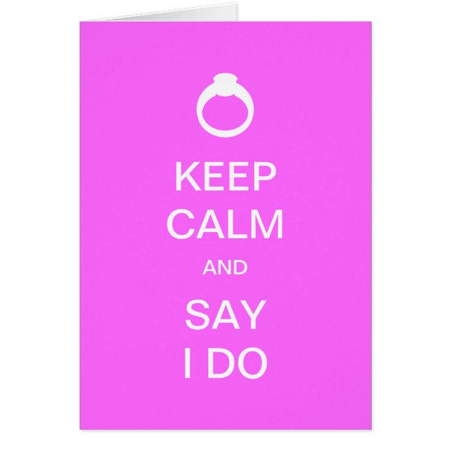 Keep Calm Bridal (Front)
