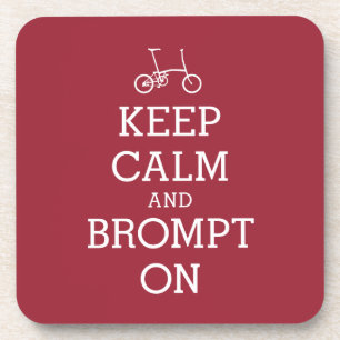 Keep calm Brompton bicycle coaster