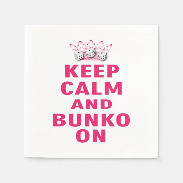 Keep Calm Bunko Napkin (Front)