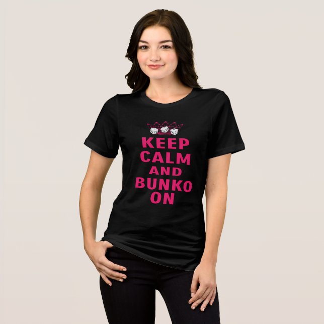 Keep Calm Bunko  Tri-Blend Shirt (Front Full)