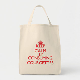 Keep calm by consuming Courgettes Tote Bag