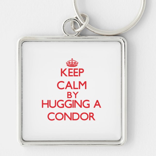 Keep calm by hugging a Condor Key Ring (Front)