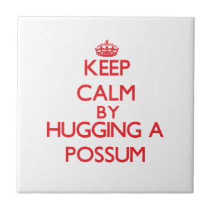 Keep calm by hugging a Possum Ceramic Tile