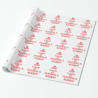Keep calm by hugging a Rodent Wrapping Paper