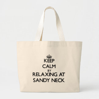 Keep calm by relaxing at Sandy Neck Massachusetts Large Tote Bag