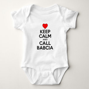 Keep Calm Call Babcia Baby Bodysuit