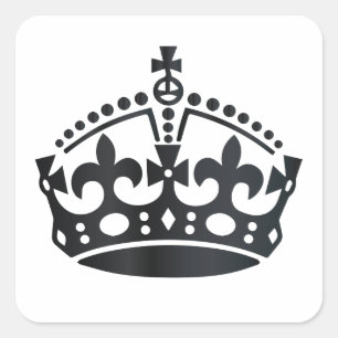 Keep Calm Carbon Crown - Change background Square Sticker