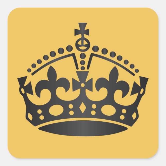Keep Calm Carbon Crown - Change background Square Sticker (Front)