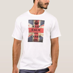 Keep Calm Carry On British Flag T-Shirt