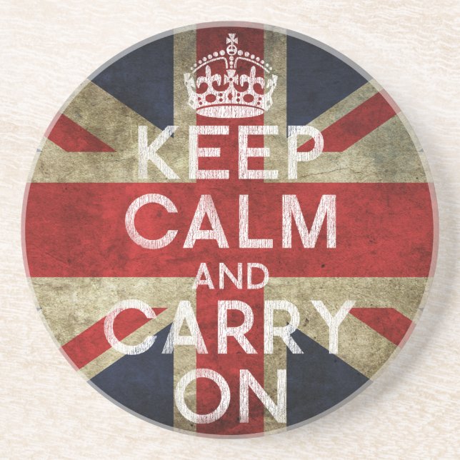 Keep Calm Carry On Coaster (Front)