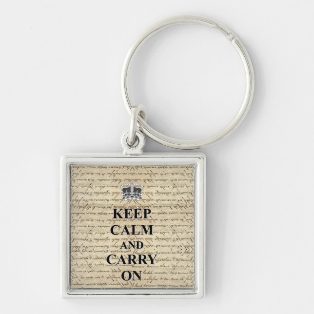 Keep Calm & Carry On Key Ring (Front)