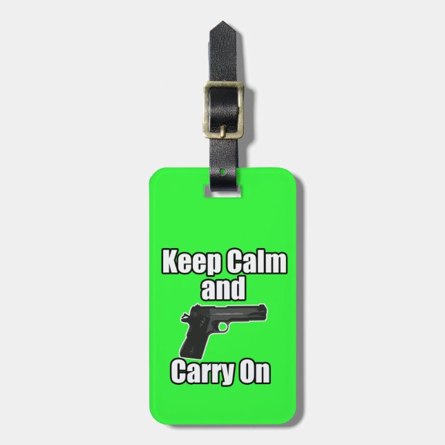 Keep Calm Carry On Luggage Tag (Front Vertical)
