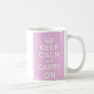 Keep Calm Carry On Mug - Pink