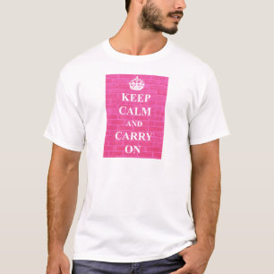 Keep Calm & Carry On Pink T-Shirt