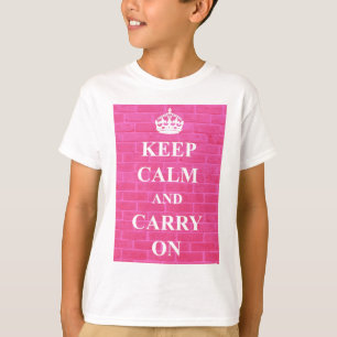 Keep Calm & Carry On Pink T-Shirt