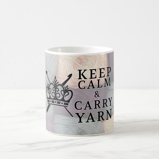 Keep Calm Carry Yarn Crafts /  Centre Design Coffee Mug (Center)