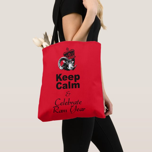 Keep Calm Celebrate Ram Year A Tote Bag (Close Up)