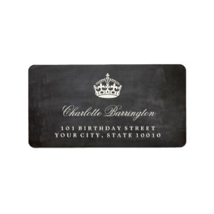 Keep Calm Chalkboard Birthday Party Address Labels