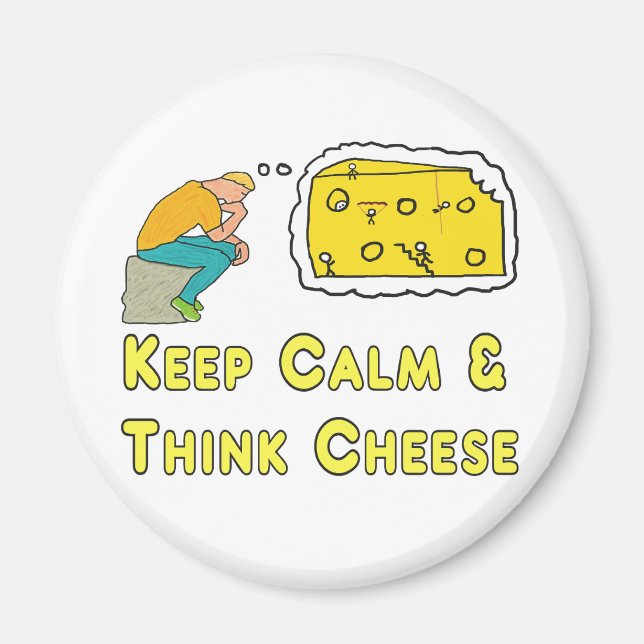 Keep Calm Cheese Pun Magnet (Front)