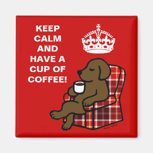 Keep Calm Chocolate Labrador Magnet