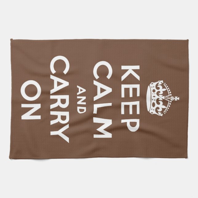 Keep Calm Chocolate Tea Towel (Horizontal)