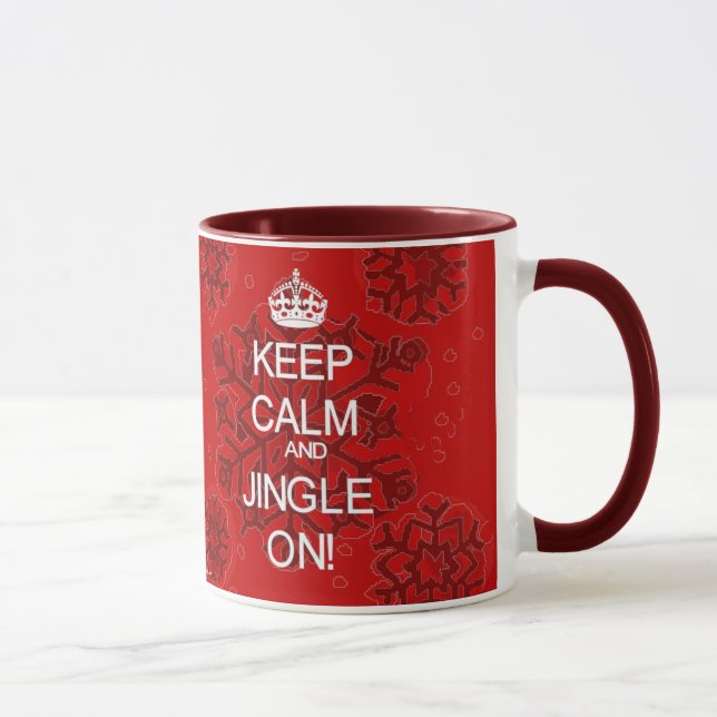 Keep Calm Christmas Jingle red mug (Right)