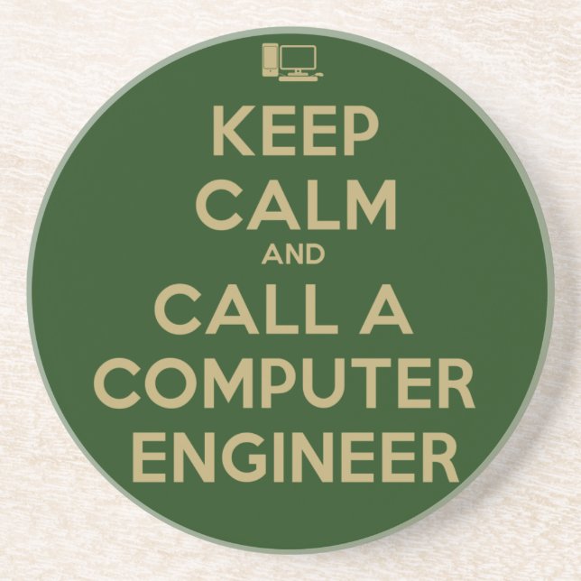 Keep Calm Computer Engineer Coaster (Front)