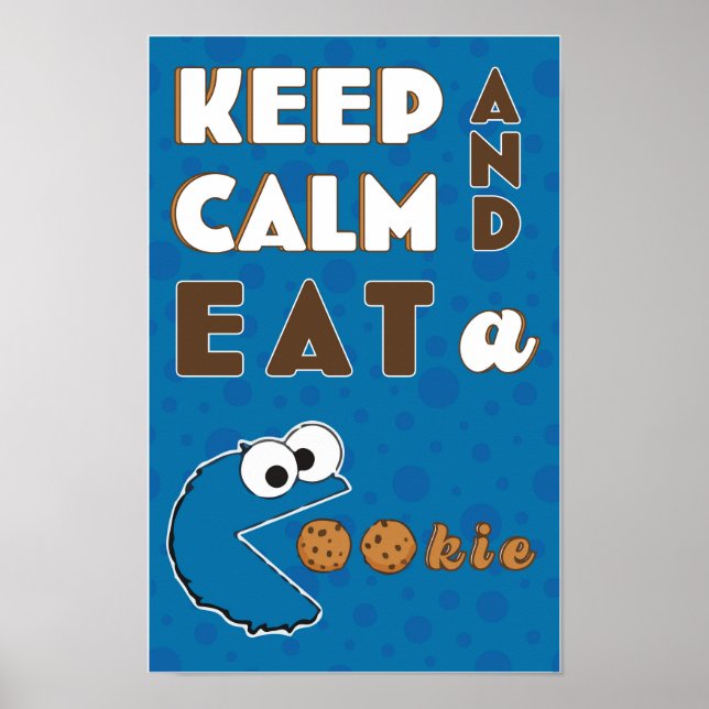 Keep Calm Cookie Monster Poster (Front)