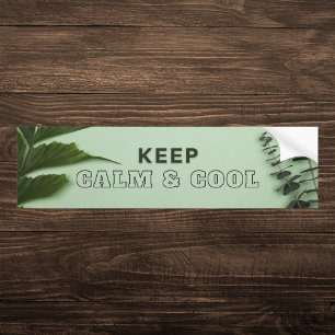 Keep Calm & Cool Minimalist Bumper Sticker