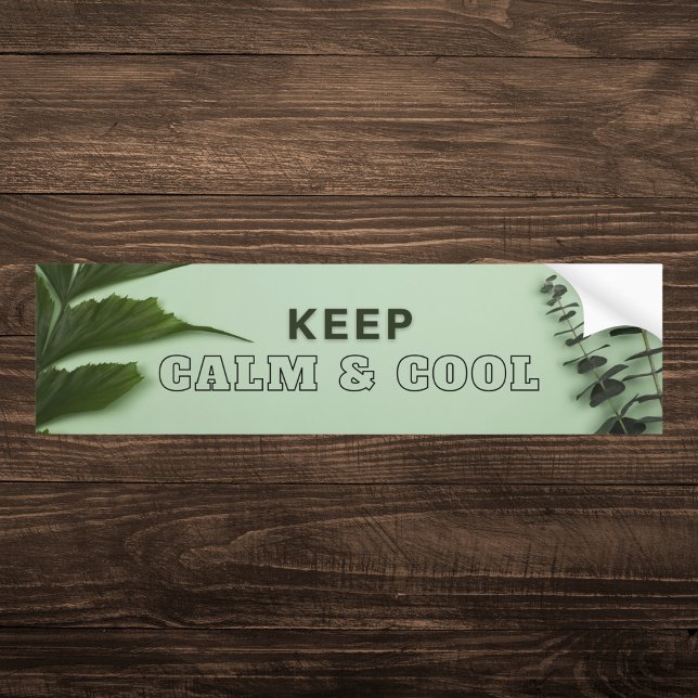 Keep Calm & Cool Minimalist Bumper Sticker (Creator Uploaded)
