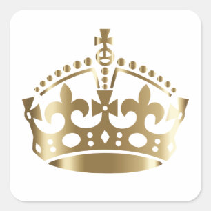 Keep Calm Cooper Crown - Change background Square Sticker
