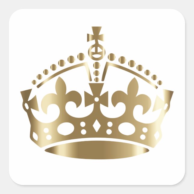 Keep Calm Cooper Crown - Change background Square Sticker (Front)