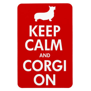 Keep Calm Corgi On Large Car Magnet