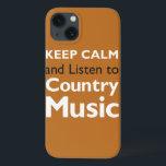 Keep Calm Country iPhone 13 Case<br><div class="desc">The Keep Calm and Listen to Country Music design is perfect for country fans. Country magazine celebrates the breathtaking beauty, engaging people, enduring values and spiritually rewarding lifestyle of the American countryside. Our enthusiastic readers contribute nearly three-fourths of each magazine’s content, sharing their inspirational stories, landscape photography and passion for...</div>