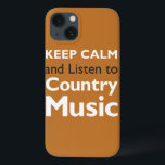 Keep Calm Country iPhone 13 Case<br><div class="desc">The Keep Calm and Listen to Country Music design is perfect for country fans. Country magazine celebrates the breathtaking beauty, engaging people, enduring values and spiritually rewarding lifestyle of the American countryside. Our enthusiastic readers contribute nearly three-fourths of each magazine’s content, sharing their inspirational stories, landscape photography and passion for...</div>