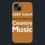 Keep Calm Country iPhone 13 Case<br><div class="desc">The Keep Calm and Listen to Country Music design is perfect for country fans. Country magazine celebrates the breathtaking beauty, engaging people, enduring values and spiritually rewarding lifestyle of the American countryside. Our enthusiastic readers contribute nearly three-fourths of each magazine’s content, sharing their inspirational stories, landscape photography and passion for...</div>