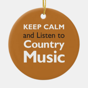 Keep Calm Country Ceramic Tree Decoration