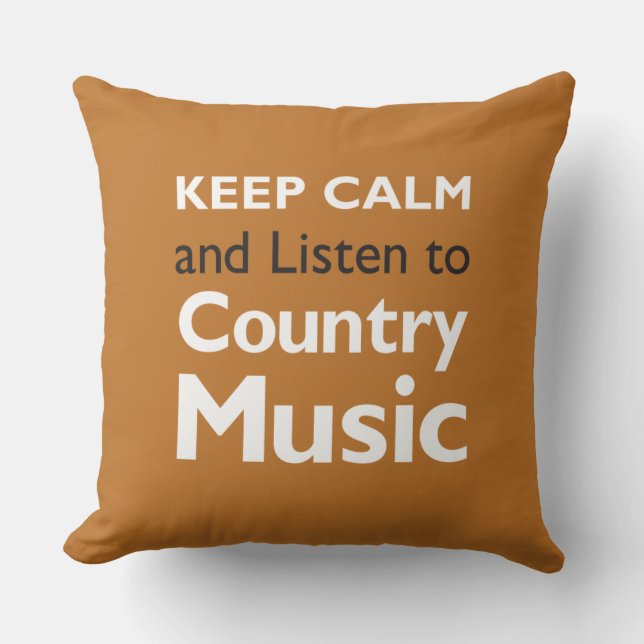 Keep Calm Country Cushion (Front)