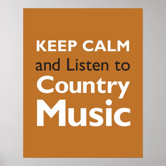 Keep Calm Country Poster (Front)
