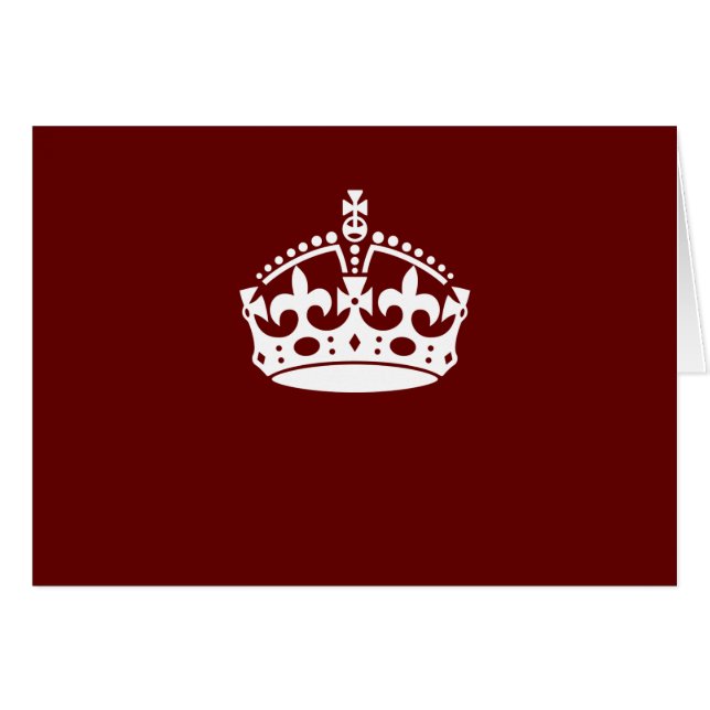 Keep Calm Crown Burgundy Red Accent (Front Horizontal)