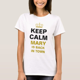 KEEP CALM & Crown gold + your own text T-Shirt