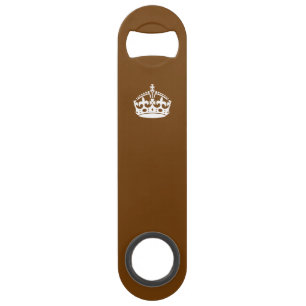 Keep Calm Crown on Brown Decor