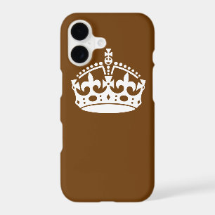 Keep Calm Crown on Brown Decor