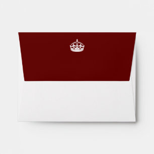 Keep Calm Crown on Burgundy Red Decor Envelopes
